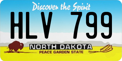 ND license plate HLV799