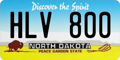 ND license plate HLV800