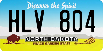 ND license plate HLV804