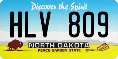ND license plate HLV809