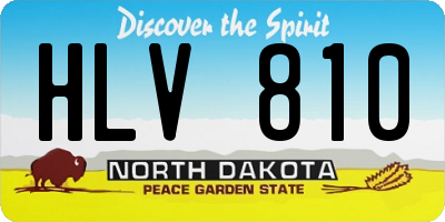 ND license plate HLV810