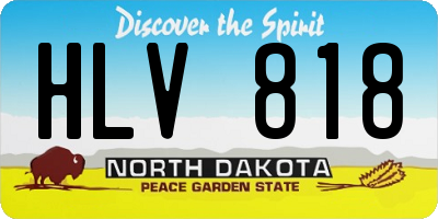 ND license plate HLV818