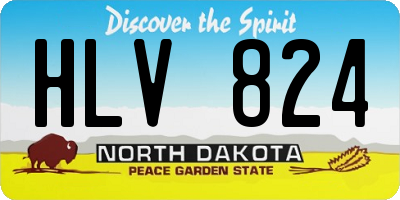 ND license plate HLV824