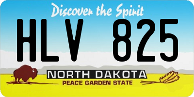 ND license plate HLV825