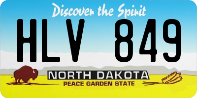 ND license plate HLV849