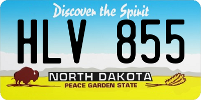 ND license plate HLV855