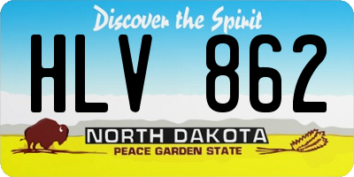 ND license plate HLV862