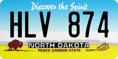 ND license plate HLV874