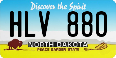 ND license plate HLV880