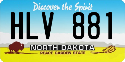 ND license plate HLV881