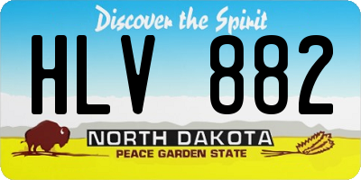 ND license plate HLV882