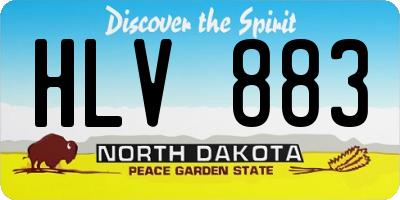ND license plate HLV883