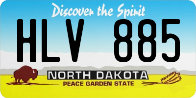 ND license plate HLV885