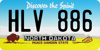 ND license plate HLV886