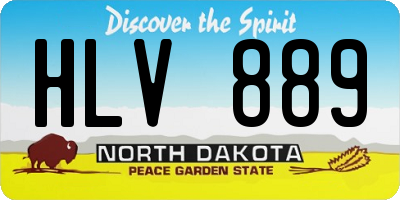 ND license plate HLV889