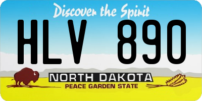 ND license plate HLV890