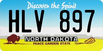 ND license plate HLV897