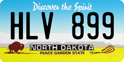 ND license plate HLV899