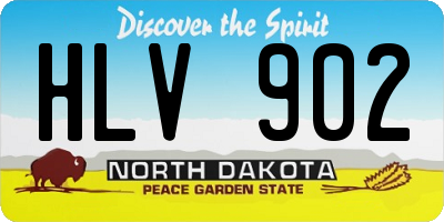 ND license plate HLV902
