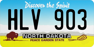 ND license plate HLV903