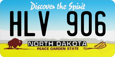 ND license plate HLV906