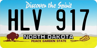ND license plate HLV917
