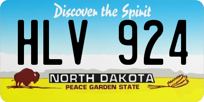 ND license plate HLV924