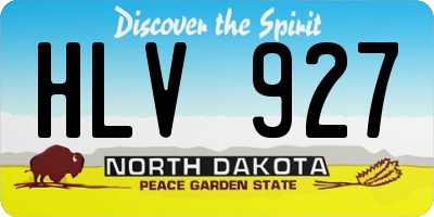 ND license plate HLV927