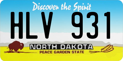 ND license plate HLV931
