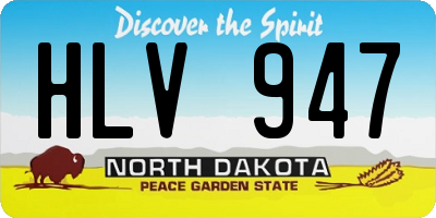 ND license plate HLV947