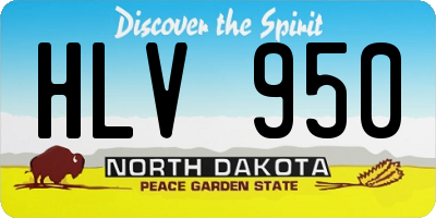 ND license plate HLV950