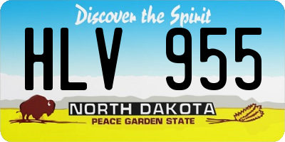 ND license plate HLV955