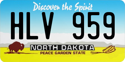 ND license plate HLV959