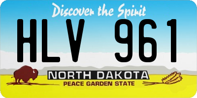 ND license plate HLV961