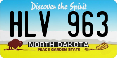 ND license plate HLV963