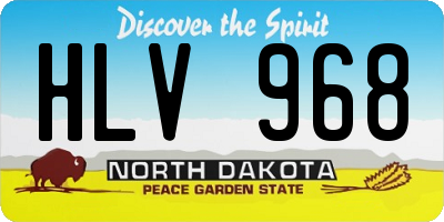 ND license plate HLV968