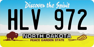 ND license plate HLV972