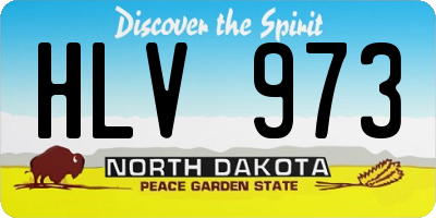 ND license plate HLV973