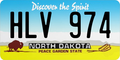 ND license plate HLV974