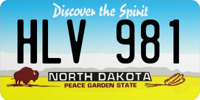 ND license plate HLV981
