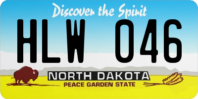 ND license plate HLW046