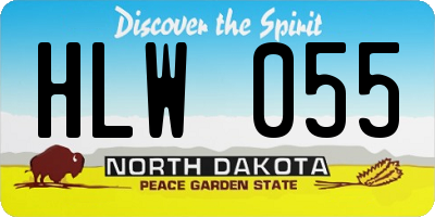 ND license plate HLW055