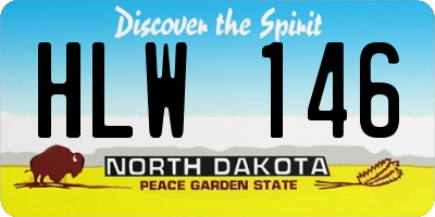 ND license plate HLW146