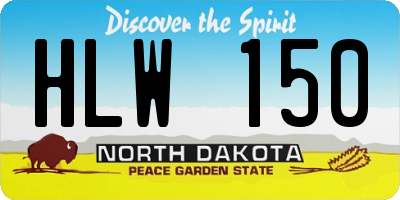 ND license plate HLW150