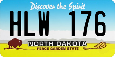 ND license plate HLW176
