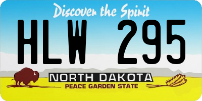 ND license plate HLW295