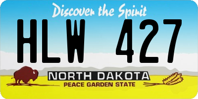 ND license plate HLW427