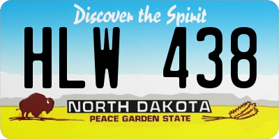 ND license plate HLW438