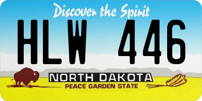 ND license plate HLW446
