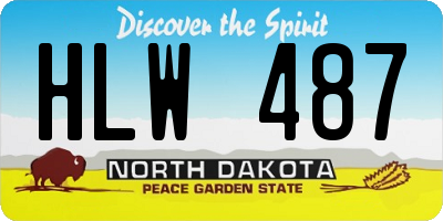 ND license plate HLW487